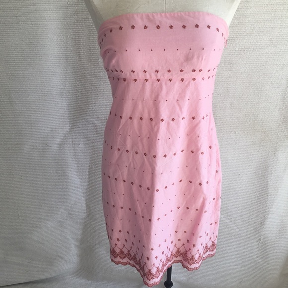 Vintage Dresses & Skirts - Vintage 90s S/M Easter Barbie Designer Strapless Boho Princess Dress